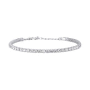 Mabina Bracciale tennis regolabile in argento con zirconi 533287